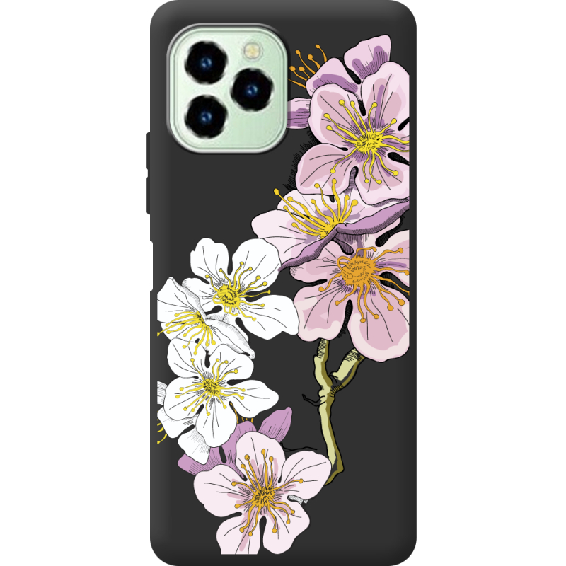 Прозрачный чехол BoxFace Oukitel C21 Pro Cherry Blossom