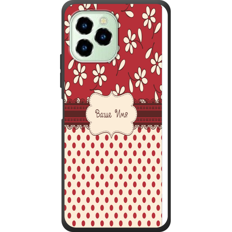 Чехол со стразами Oukitel C21 Pro Именной Polka Dots