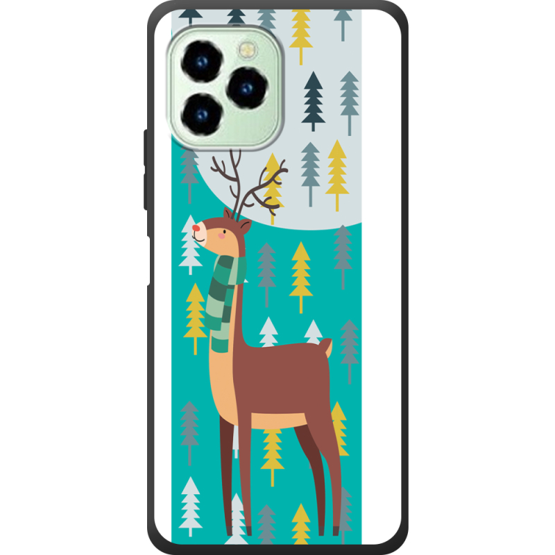 Чехол со стразами Oukitel C21 Pro Foresty Deer