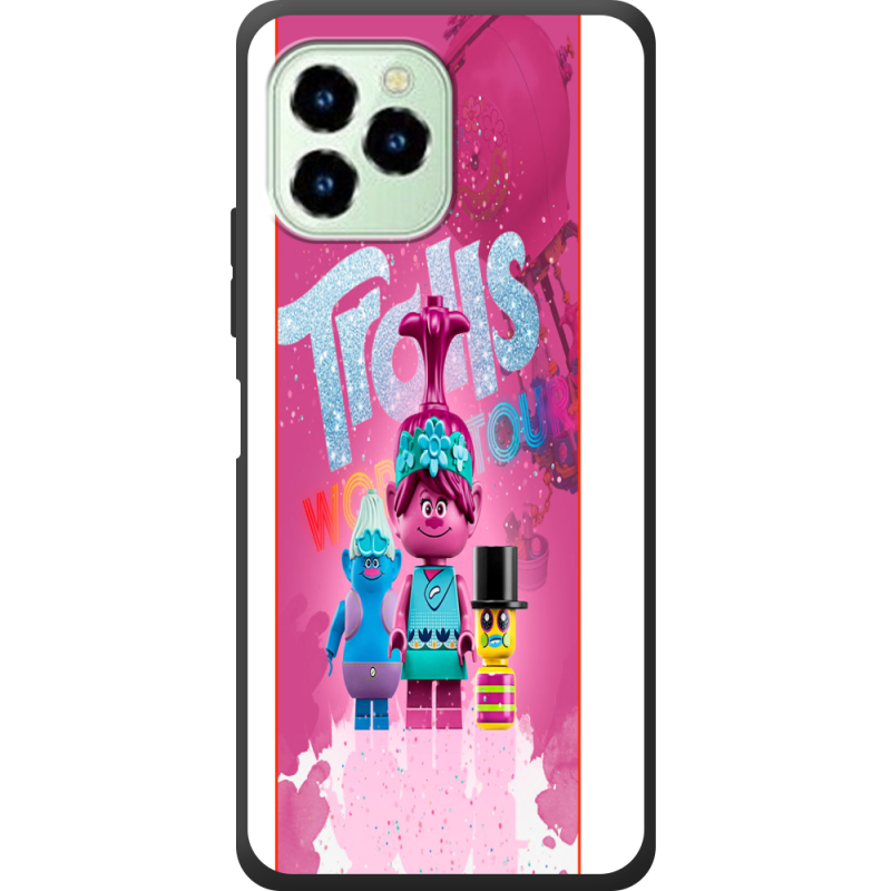 Чехол со стразами Oukitel C21 Pro Lego Trolls