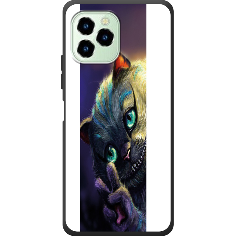 Чехол со стразами Oukitel C21 Pro Cheshire Cat