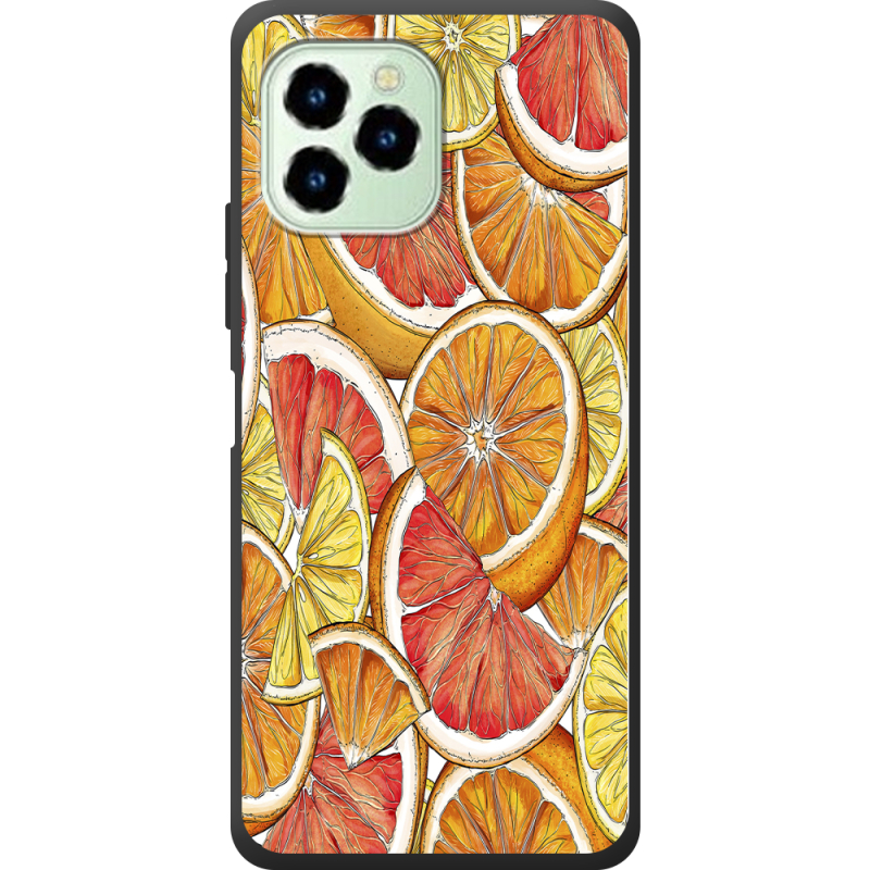 Чехол со стразами Oukitel C21 Pro Citrus Pattern