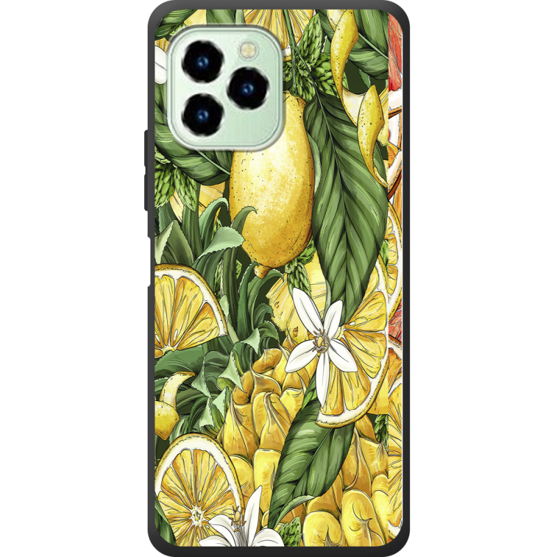 Чехол со стразами Oukitel C21 Pro Lemon Pattern