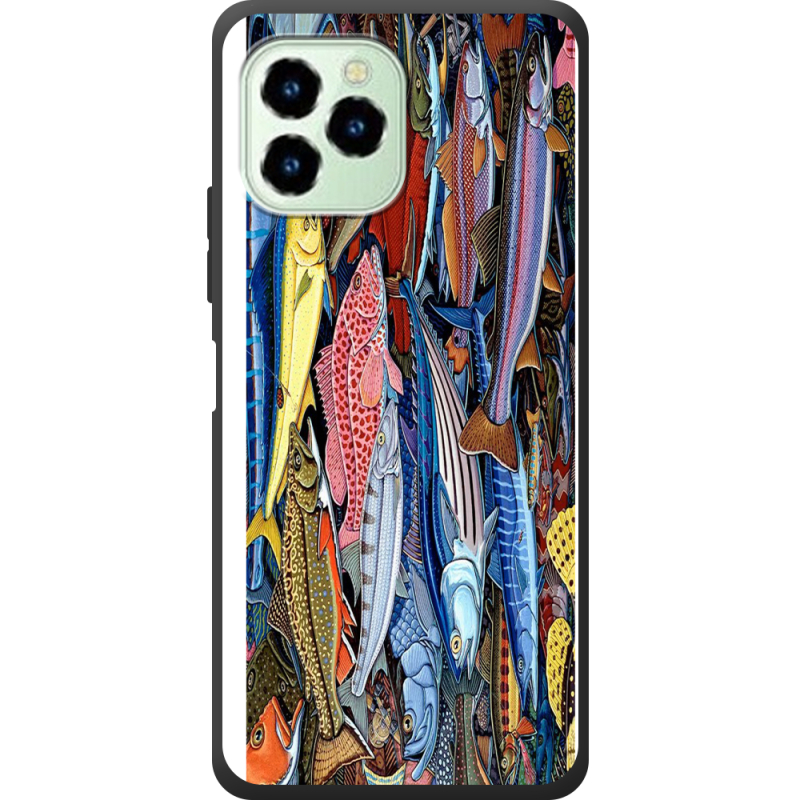 Чехол со стразами Oukitel C21 Pro Sea Fish