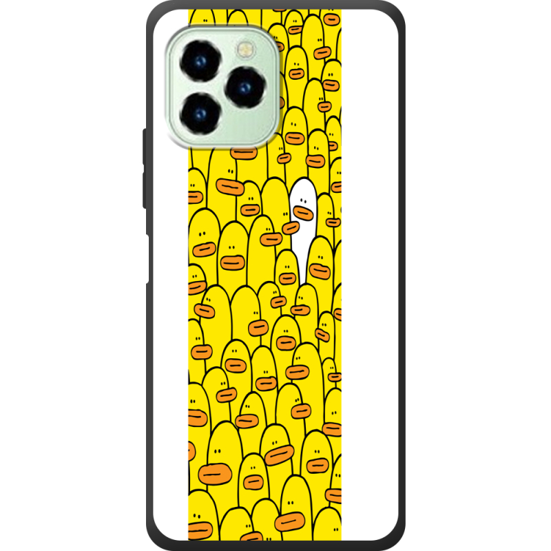 Чехол со стразами Oukitel C21 Pro Yellow Ducklings