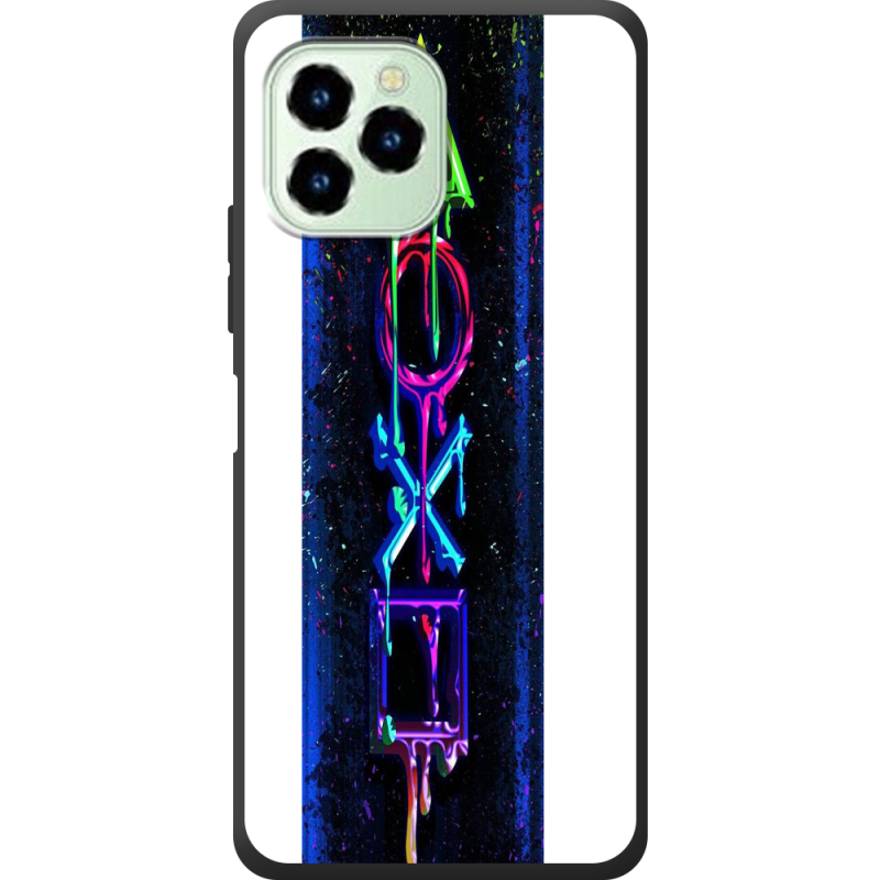 Чехол со стразами Oukitel C21 Pro Graffiti symbols