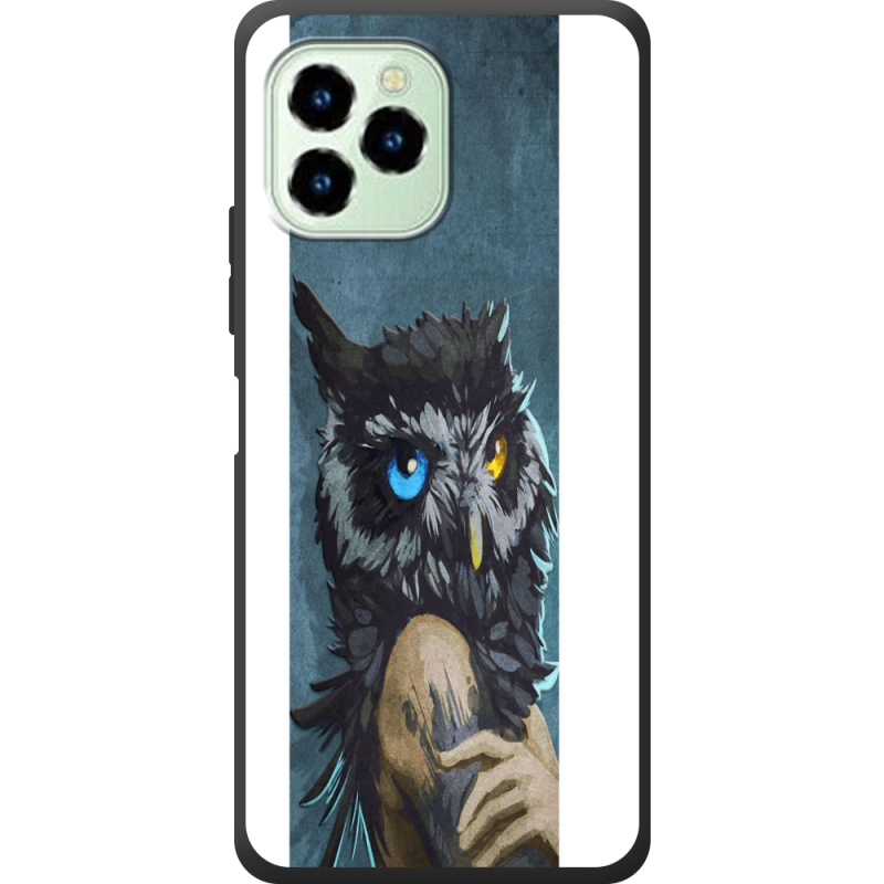 Чехол со стразами Oukitel C21 Pro Owl Woman