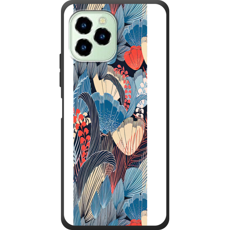 Чехол со стразами Oukitel C21 Pro Blue Herb