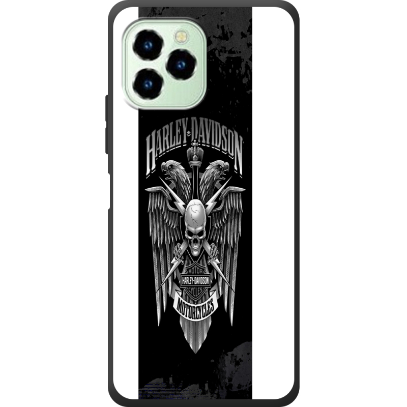 Чехол со стразами Oukitel C21 Pro Harley Davidson