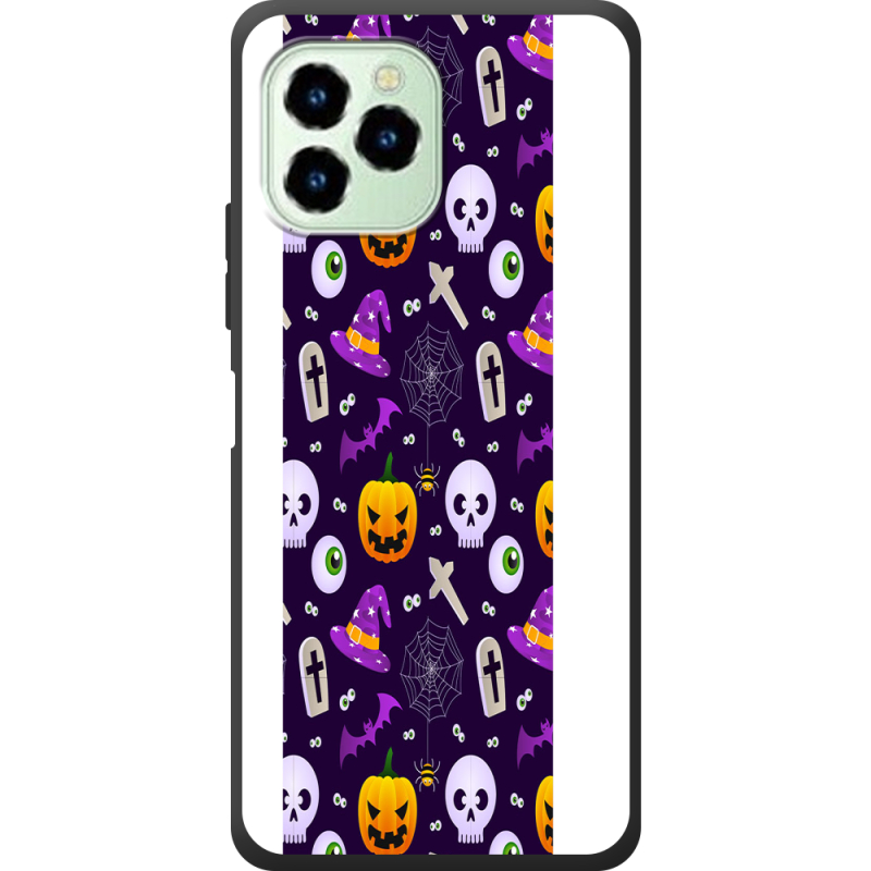 Чехол со стразами Oukitel C21 Pro Halloween Purple Mood