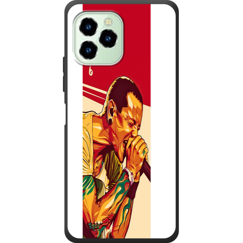 Чехол со стразами Oukitel C21 Pro Chester Bennington