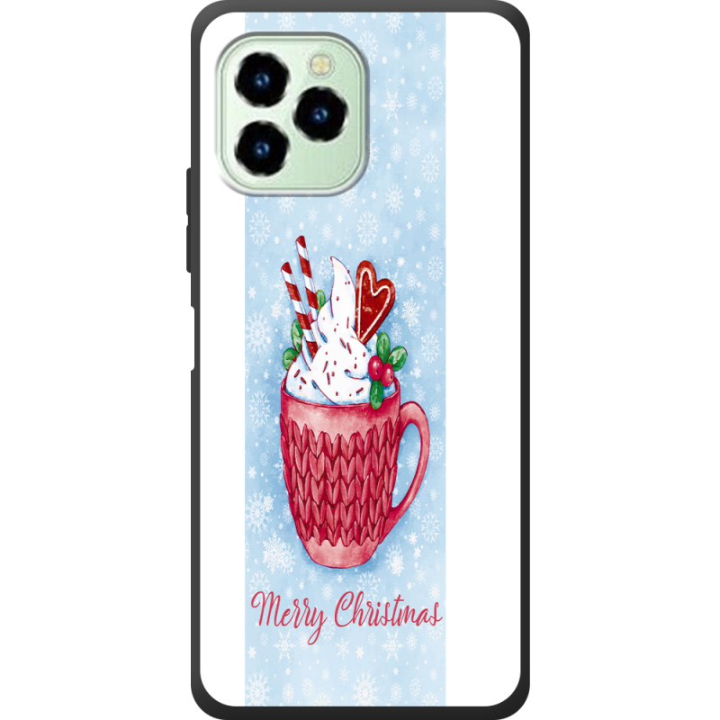 Чехол со стразами Oukitel C21 Pro Spicy Christmas Cocoa