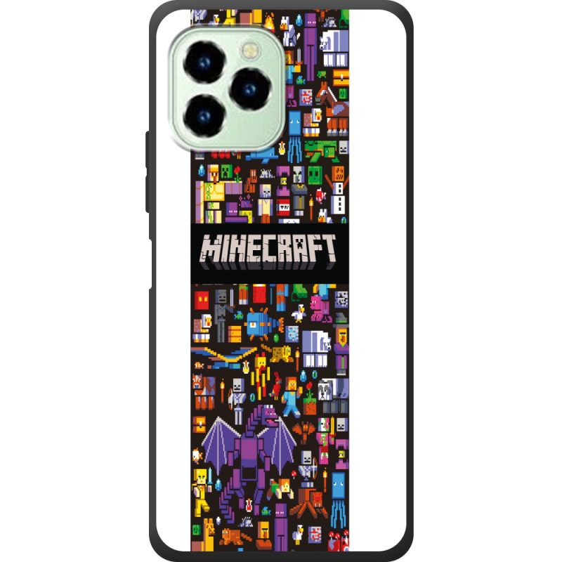 Чехол со стразами Oukitel C21 Pro Minecraft Mobbery