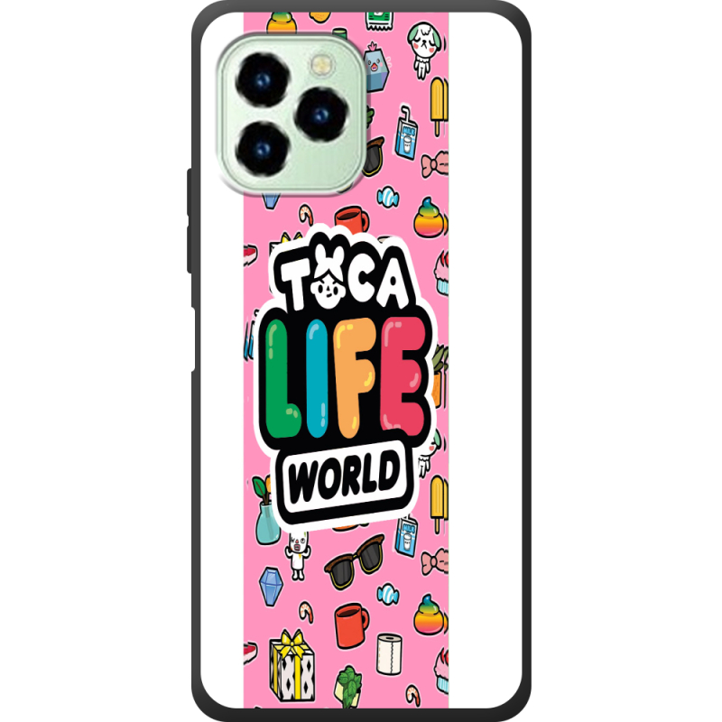 Чехол со стразами Oukitel C21 Pro Toca Boca Life World