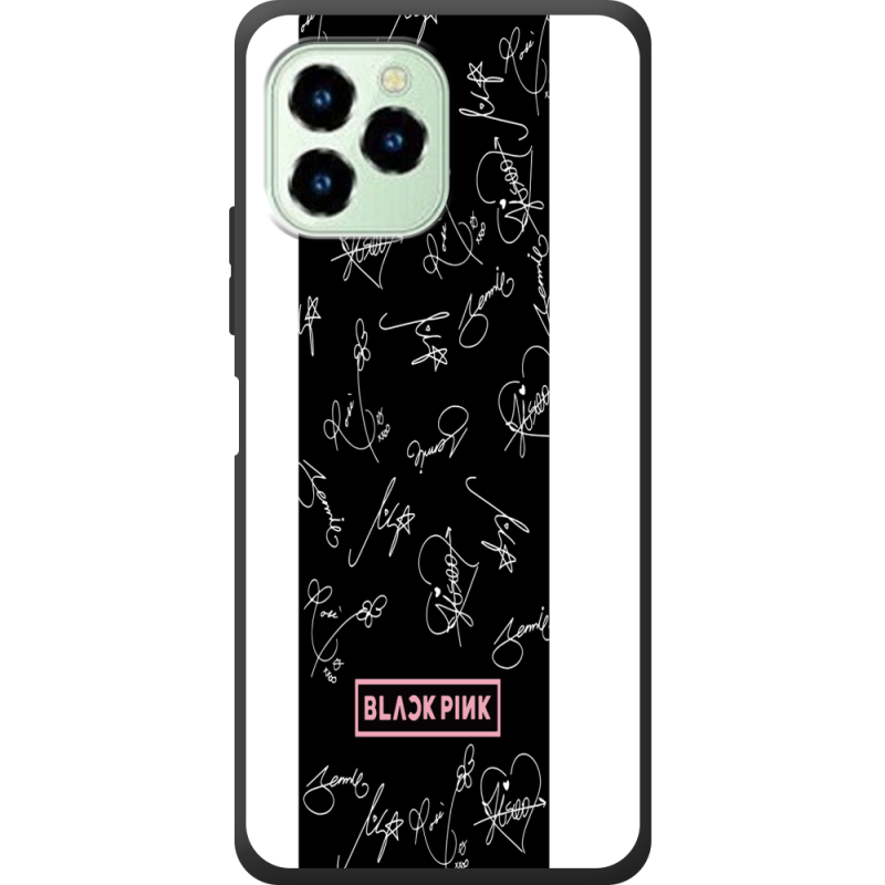 Чехол со стразами Oukitel C21 Pro Blackpink автограф