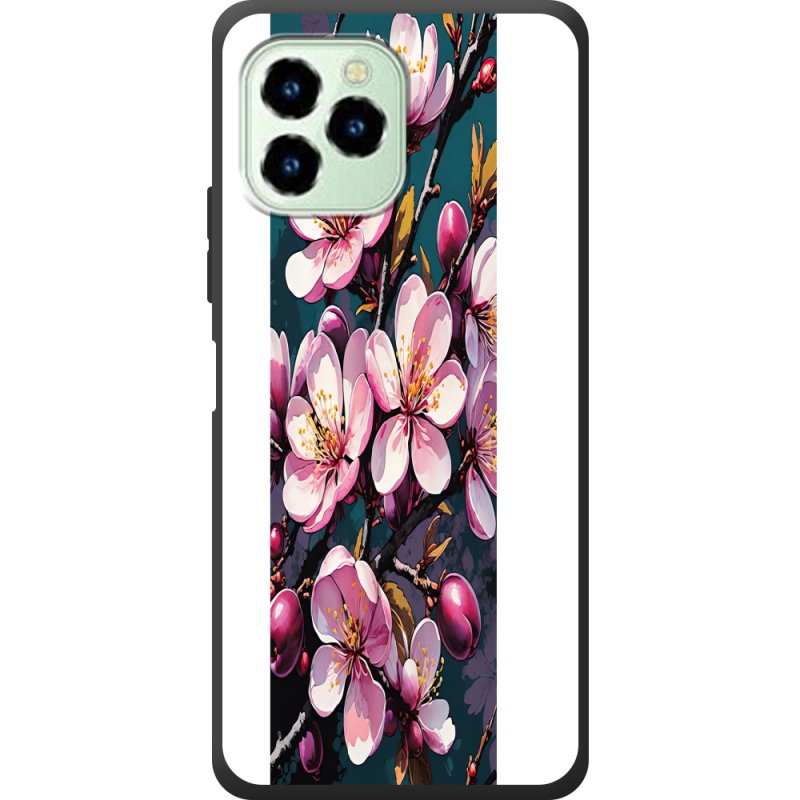 Чехол со стразами Oukitel C21 Pro Рожевий аромат