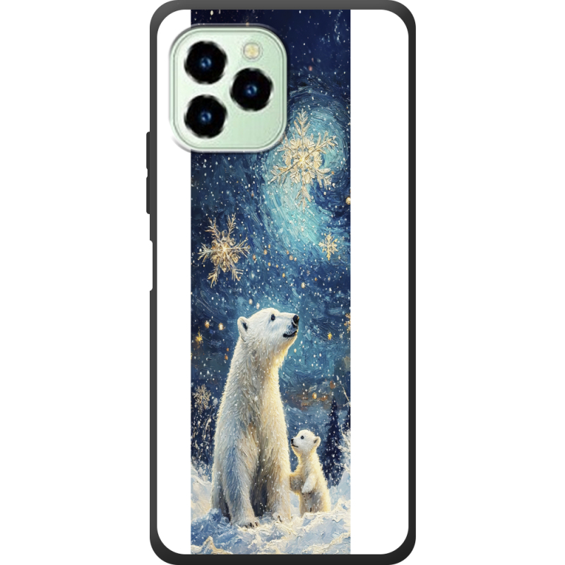Чехол со стразами Oukitel C21 Pro Північні ведмеді
