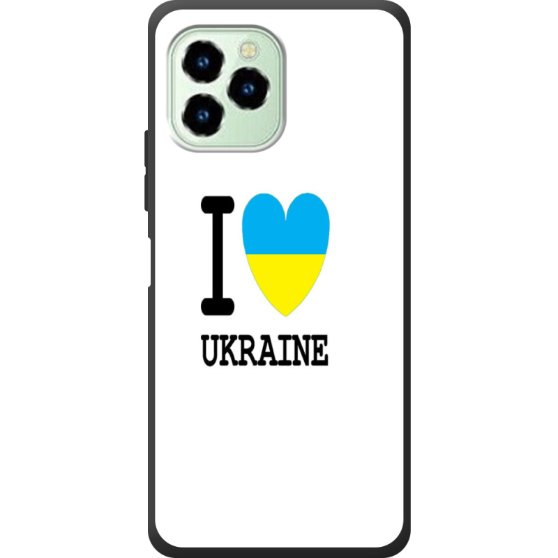 Чехол со стразами Oukitel C21 Pro I love Ukraine