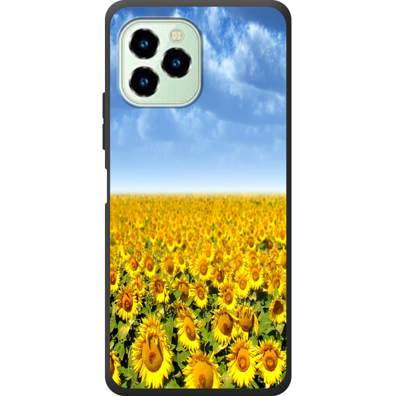 Чехол со стразами Oukitel C21 Pro Подсолнухи