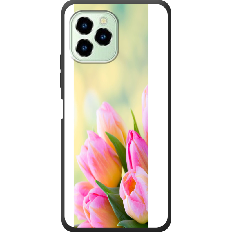 Чехол со стразами Oukitel C21 Pro Bouquet of Tulips