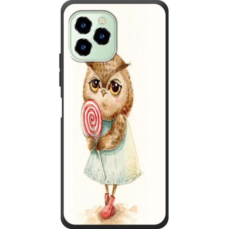 Чехол со стразами Oukitel C21 Pro Совушка