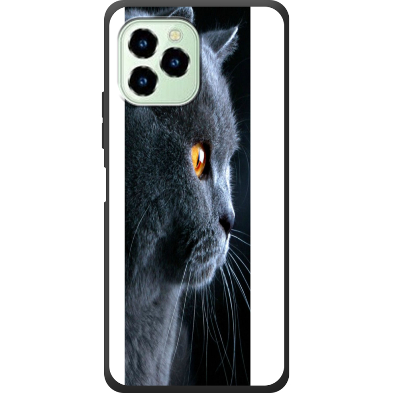 Чехол со стразами Oukitel C21 Pro English cat
