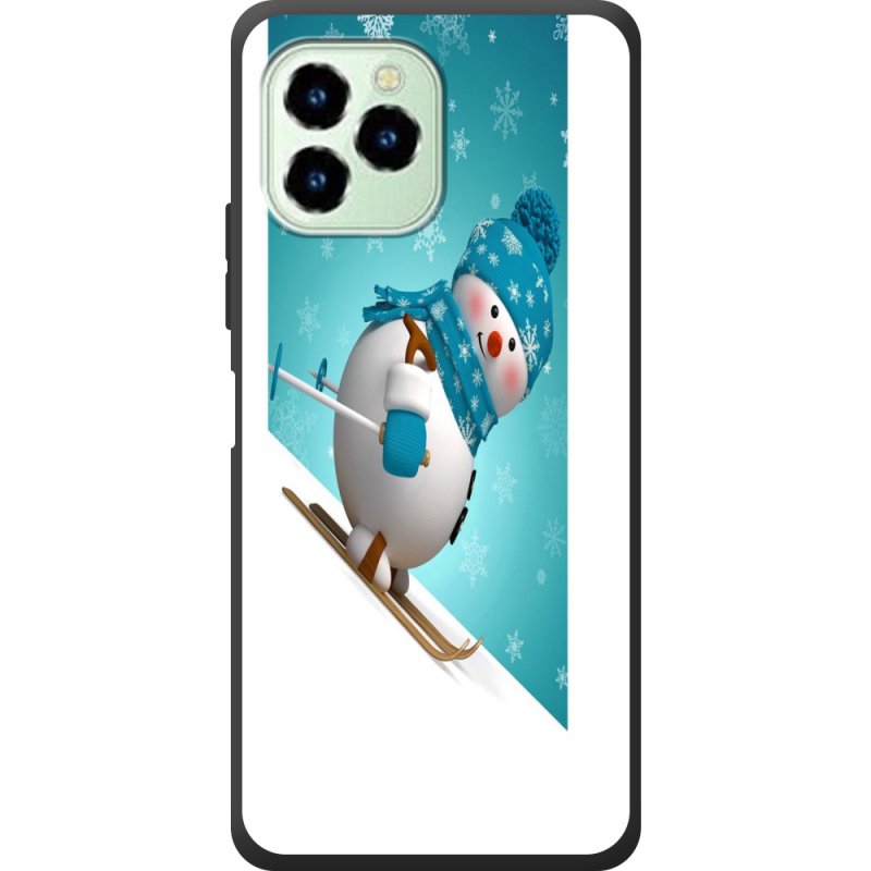 Чехол со стразами Oukitel C21 Pro Skier Snowman