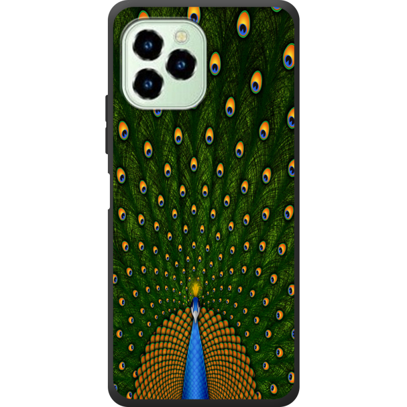 Чехол со стразами Oukitel C21 Pro Peacocks Tail