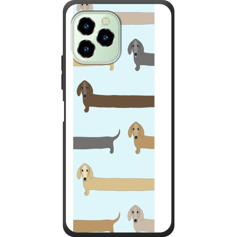 Чехол со стразами Oukitel C21 Pro Dachshund