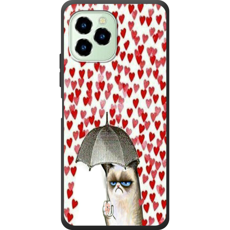 Чехол со стразами Oukitel C21 Pro Raining Hearts