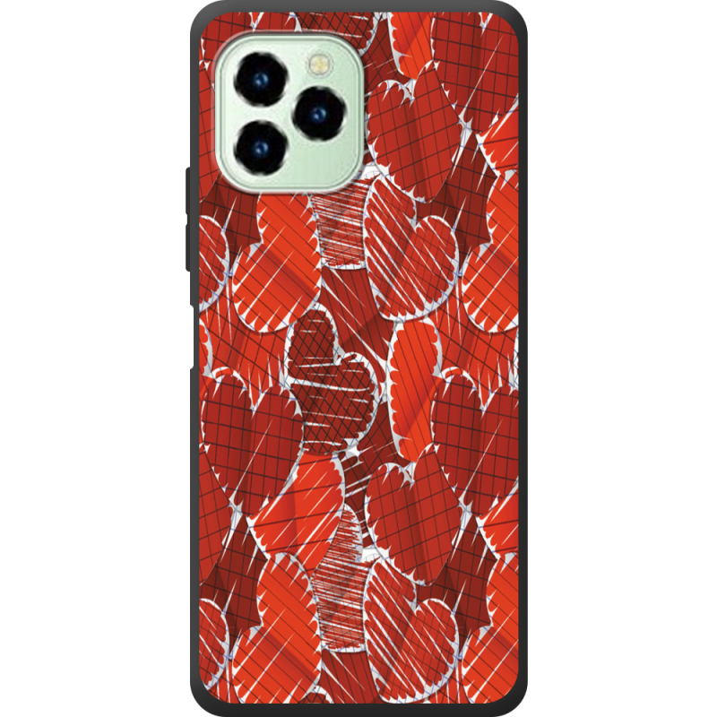 Чехол со стразами Oukitel C21 Pro Heart Strings