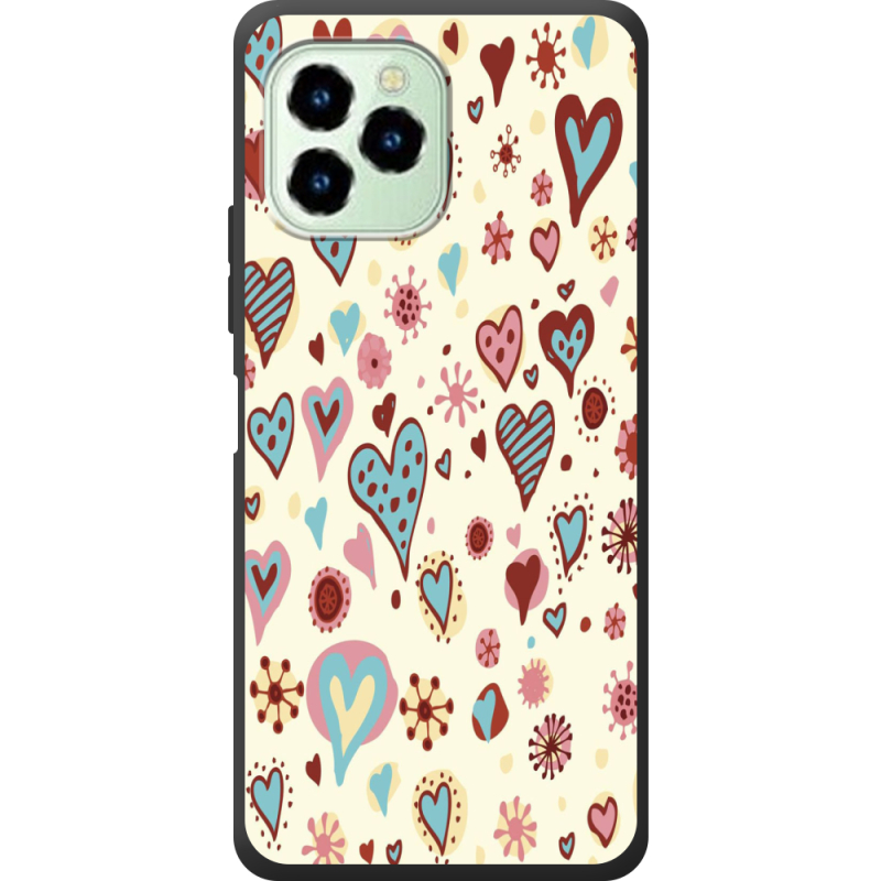 Чехол со стразами Oukitel C21 Pro Be my Valentine