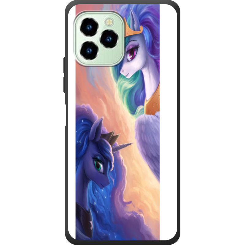 Чехол со стразами Oukitel C21 Pro My Little Pony Rarity  Princess Luna