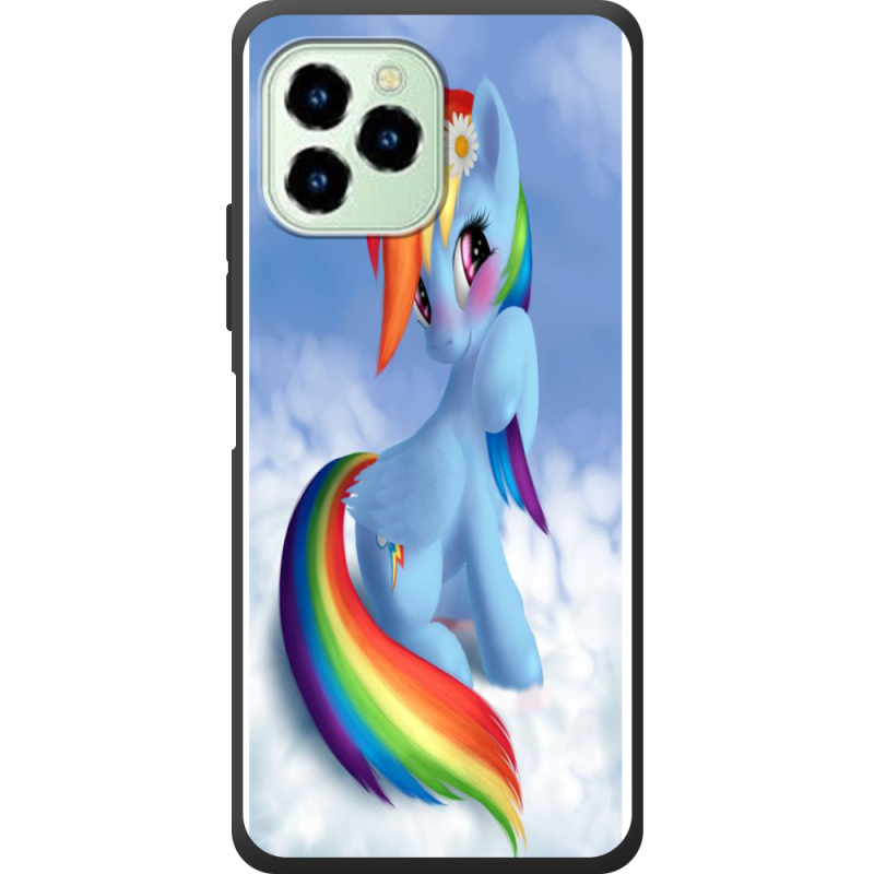 Чехол со стразами Oukitel C21 Pro My Little Pony Rainbow Dash