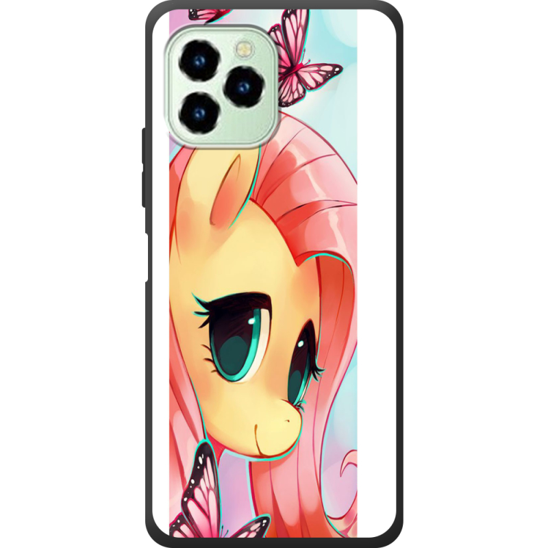 Чехол со стразами Oukitel C21 Pro My Little Pony Fluttershy