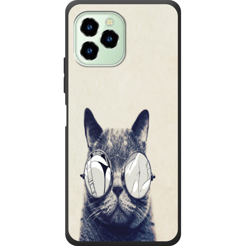 Чехол со стразами Oukitel C21 Pro Соглядатай Кот