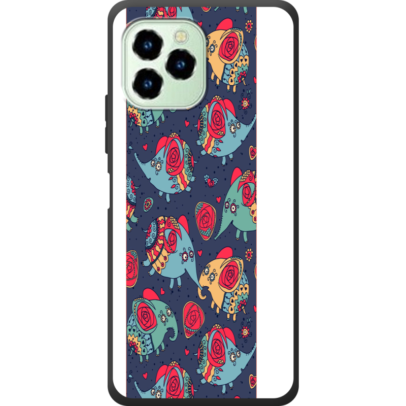 Чехол со стразами Oukitel C21 Pro Flying Elephants