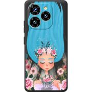 Прозорий чохол BoxFace Oukitel C50 Blue Hair