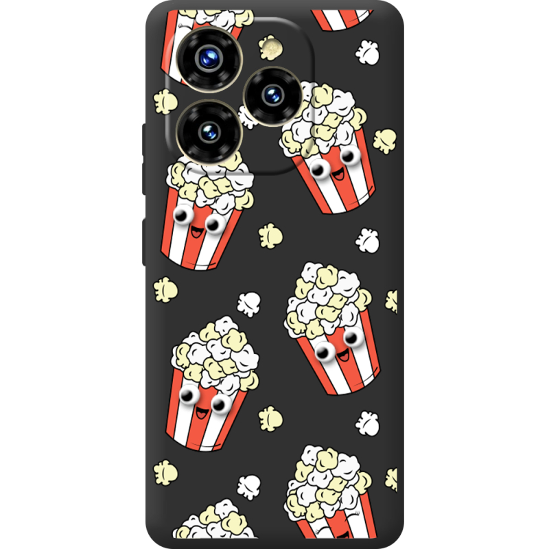 Прозорий чохол BoxFace Oukitel C50 с 3D-глазками Popcorn