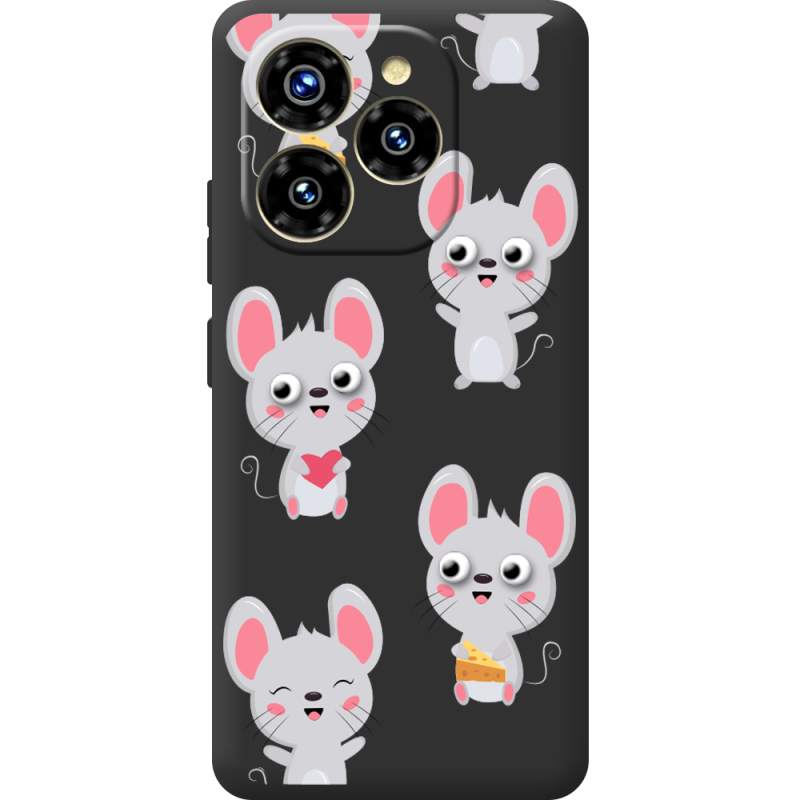 Прозорий чохол BoxFace Oukitel C50 с 3D-глазками Mouse