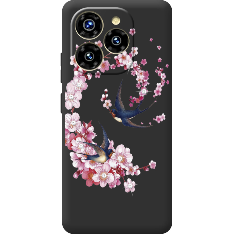 Чохол зі стразами Oukitel C50 Swallows and Bloom