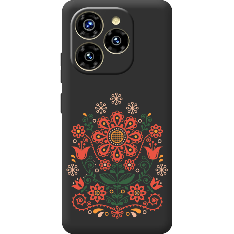 Чорний чохол BoxFace Oukitel C50 Ukrainian Ornament