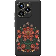 Чорний чохол BoxFace Oukitel C50 Ukrainian Ornament