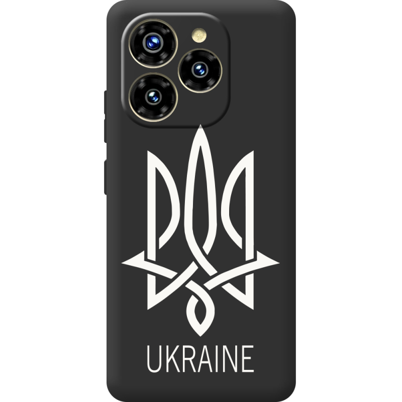 Чорний чохол BoxFace Oukitel C50 Тризуб монограмма ukraine