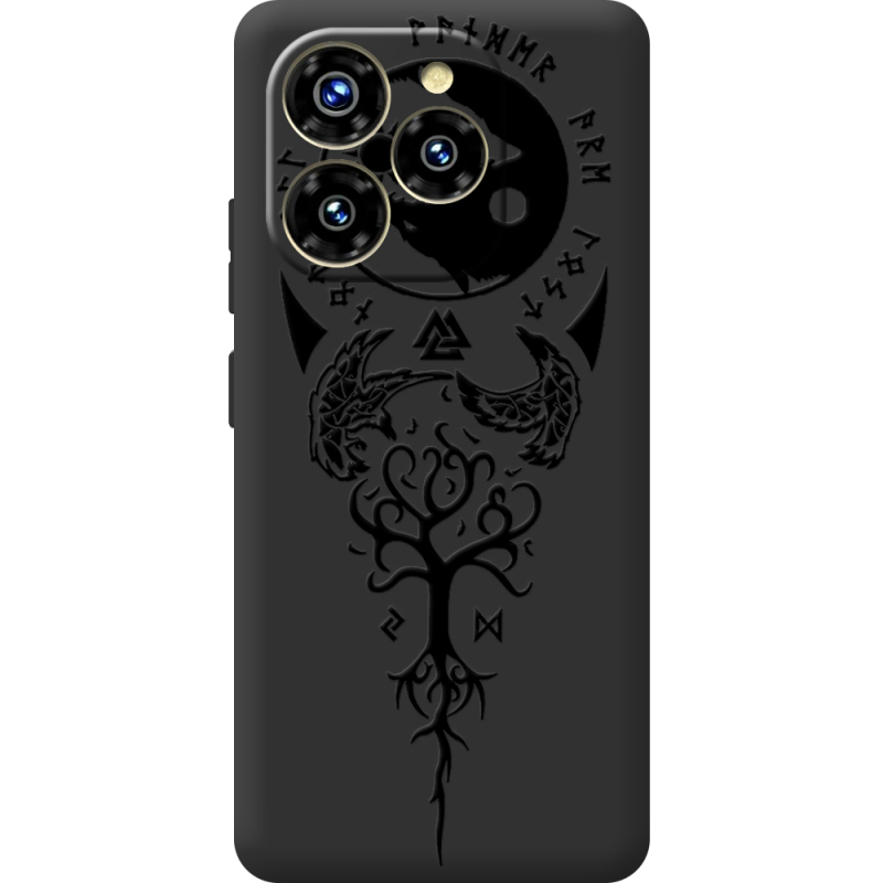 Чорний чохол BoxFace Oukitel C50 Hugin and Munin