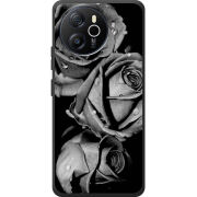 Чохол BoxFace Blackview Shark 8 Black and White Roses