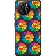 Прозорий чохол BoxFace Blackview Shark 8 Hippie Flowers