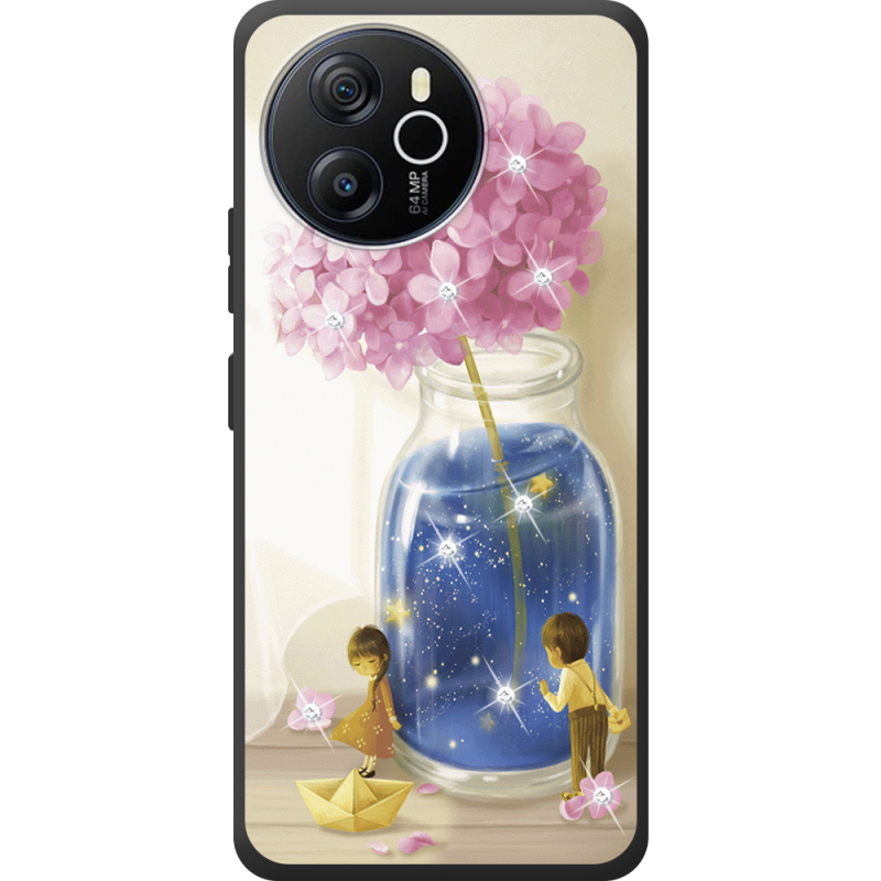 Чохол зі стразами Blackview Shark 8 Little Boy and Girl