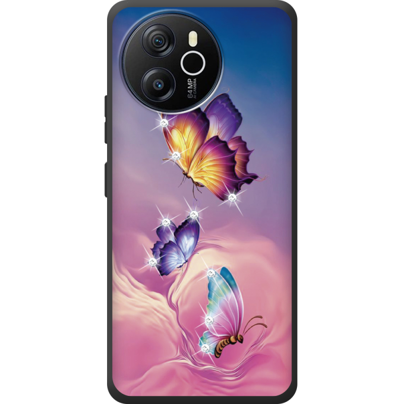 Чохол зі стразами Blackview Shark 8 Butterflies