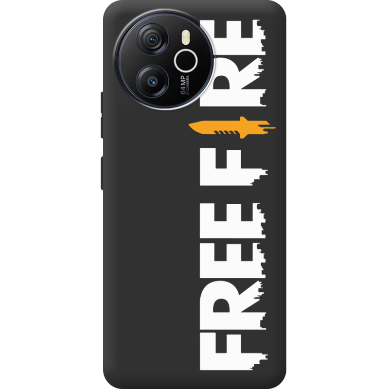 Чорний чохол BoxFace Blackview Shark 8 Free Fire White Logo